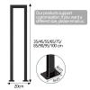 Wrought-Iron Handrail for Indoor and Outdoor Stairs, 65 cm (2.1 ft) view 2