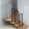 Wrought-Iron Handrail for Indoor and Outdoor Stairs, 65 cm (2.1 ft) view 4