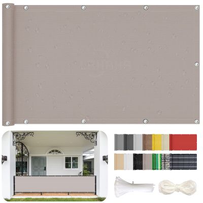 LRHRHR Balcony Privacy Screen, Taupe, 110 x 300 cm
