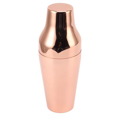 Stainless Steel Cocktail Shaker, French Style, 2-Piece Boston Martini Mixer, Weighted Metal Shaker Tins, Rose Gold
