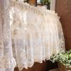 DIBAKO Kitchen Curtain, Short Bistro Sheer Curtain, Beige, 250 x 60 cm view 3