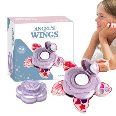 delr Makeup Learning Set for Kids - Cute Flower-Shaped Makeup Toys for Little Girls - Washable Makeup Toy Set for Travel and Christmas