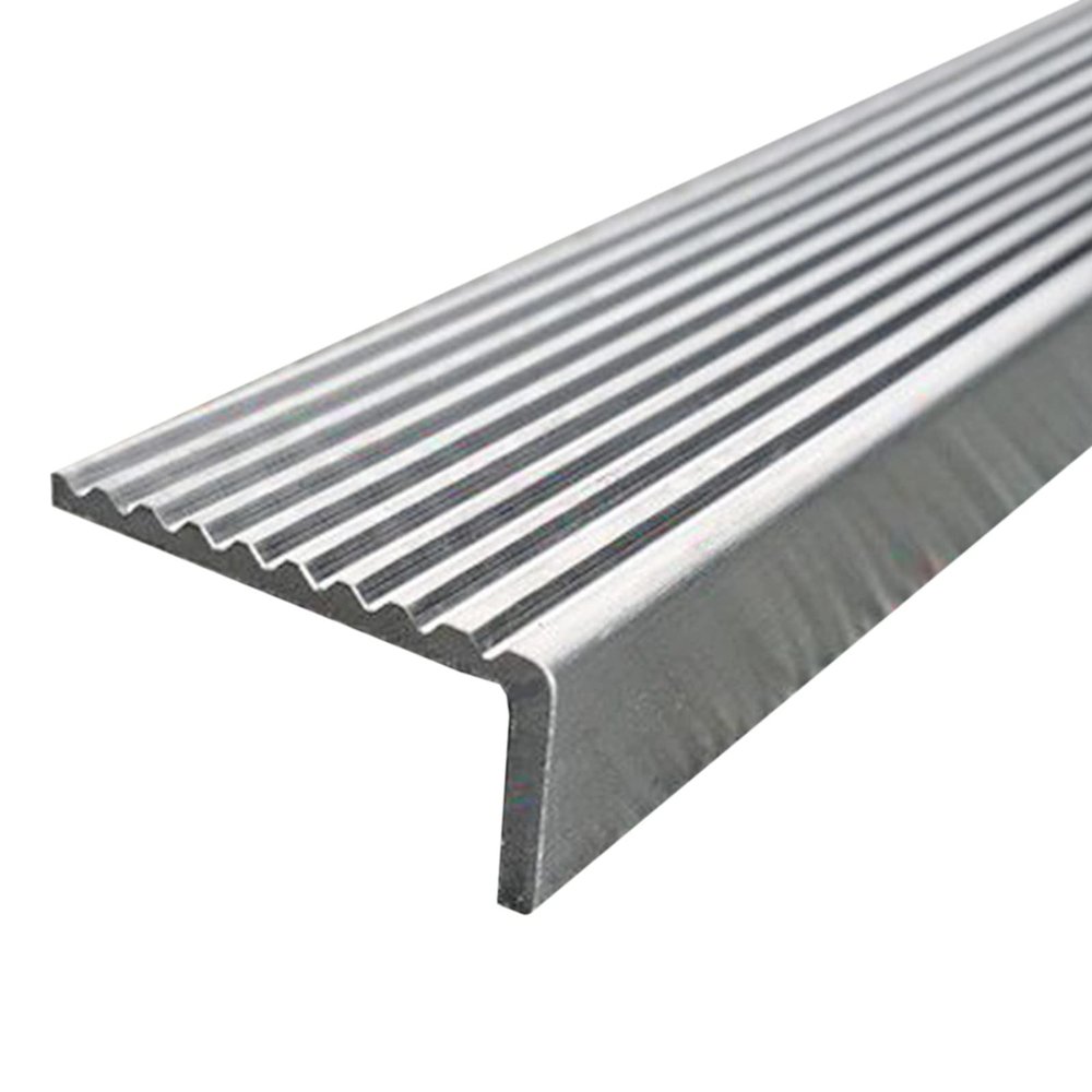 Anti-Slip Stainless Steel Stair Edge Profile, 8 cm (3 in) Wide
