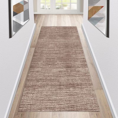 Siunwdiy Brown Non-Slip Washable Runner Rug, Customizable by the Meter, 50 x 120 cm