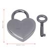 Heart-Shaped Padlocks with Keys, 2-Pack, 30 x 39 mm, Gray view 3
