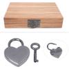 Heart-Shaped Padlocks with Keys, 2-Pack, 30 x 39 mm, Gray view 4