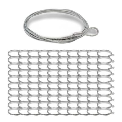 Wire Rope 1.5 mm, 7x7, Single Loop, Galvanized Steel, 2000 mm, 100-Pack