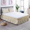 Surwin Elastic Ruffled Wrap-Around Bed Skirt, Beige, 135 x 200 x 40 cm view 1