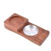 Wooden Cigar Ashtray Tray with Whisky Glass Holder view 1