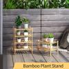 Furshus Small Bamboo Shoe Rack for Entryway, Stackable, Freestanding, 4-Tier, Natural view 4