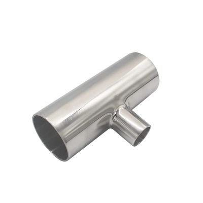 EVANEM 304 Stainless Steel Reducing T-Piece, Sanitary 3-Way Weld Fitting for Double-Sided Polished Tube Connector (Size: 45 x 25 x 45 mm)
