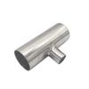 EVANEM 304 Stainless Steel Reducing T-Piece, Sanitary 3-Way Weld Fitting for Double-Sided Polished Tube Connector (Size: 45 x 25 x 45 mm) view 1