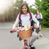Front Wicker Basket for Bicycles, Handmade Woven Rattan Basket for Children view 3