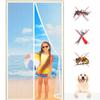 Magnetic Screen Door 300 x 210 cm, Insect Protection Mosquito Net Curtain, Foldable Balcony Door Screen, Full Magnetic Strips, Gray-White view 1