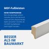 REESE MDF Baseboards, Light Gray, Weimar Profile, 40 mm, 20-Pack / 46 Linear Meters view 2