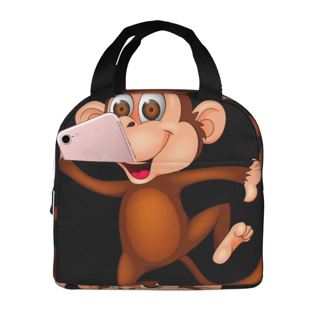 YTORA Monkey Reusable Lunch Bag for Adults, Leakproof Insulated Cooler Bag