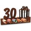 Urhome 30th Birthday DIY Money Gift Wooden Stand, Dark Brown view 1