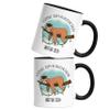 Hey!Print 2024 High School Graduation “License to Be a Know-It-All” Black Sloth Mug view 2