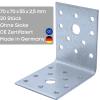 FLG Angle Connectors Without Rib, 70 x 70 x 55 x 2.5 mm, 20-Pack, Hot-Dip Galvanized view 2