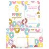 Minkocards 12 Donut Invitations for a 6th Birthday with Envelopes, Party Bags, Stickers & Battleship Games view 2