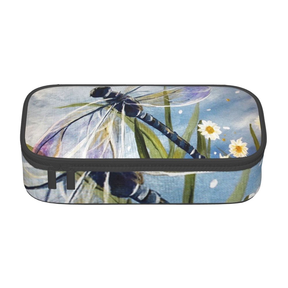 TOPUNY Dragonfly Print Large Capacity Pencil Case
