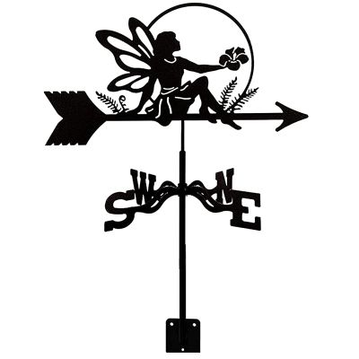 Outdoor Metal Weather Vane, Traditional Cast-Iron Wind Direction Indicator for Garden, Roof, and Pasture Décor (Color: E) (B)