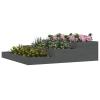SHUJING Wooden Planter Box, Gray, Solid Pine, 107 x 107 x 27 cm view 3