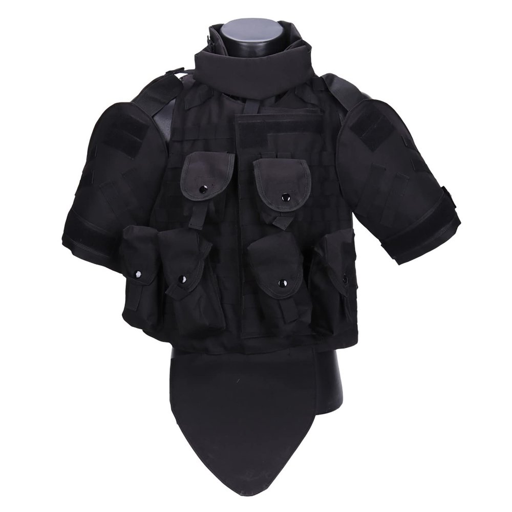 Youthful Flying Tactical Vest, Protective Combat Vest with MOLLE, One Size, Black