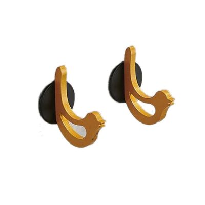 LUCBEI Wall-Mounted Coat Hooks, Gold, 2-Piece