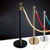 Crowd Control Stanchion Set, 3-Piece Polyester Rope Queue Barrier, Easy Assembly view 2