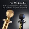Crowd Control Stanchion Set, 3-Piece Polyester Rope Queue Barrier, Easy Assembly view 3