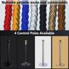 Crowd Control Stanchion Set, 3-Piece Polyester Rope Queue Barrier, Easy Assembly view 4
