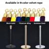 Crowd Control Stanchion Set of 3 with Velvet Rope for Hotels, Malls, Exhibitions & Weddings (Silver Poles, Pink Rope) view 4