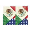 Mexican American Flag Greeting Card view 4
