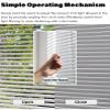 Cordless White Aluminum Blinds, 80–180 cm Wide, Waterproof Blackout Blinds for Bedroom/Kitchen/Bathroom, 150 x 180 cm view 3