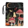 Showudesigns Butterfly Mushroom Book Cover for Hardcover Books, with Zipper and Pocket, Washable and Reusable, Moon Night view 1