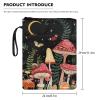 Showudesigns Butterfly Mushroom Book Cover for Hardcover Books, with Zipper and Pocket, Washable and Reusable, Moon Night view 3