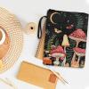 Showudesigns Butterfly Mushroom Book Cover for Hardcover Books, with Zipper and Pocket, Washable and Reusable, Moon Night view 4