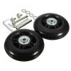 2-Piece Luggage Caster Set, Swivel, Black, 90 x 24 mm view 3