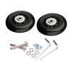 2-Piece Luggage Caster Set, Swivel, Black, 90 x 24 mm view 4