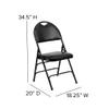 LIOONS 4-Pack Padded Metal Folding Chairs view 3