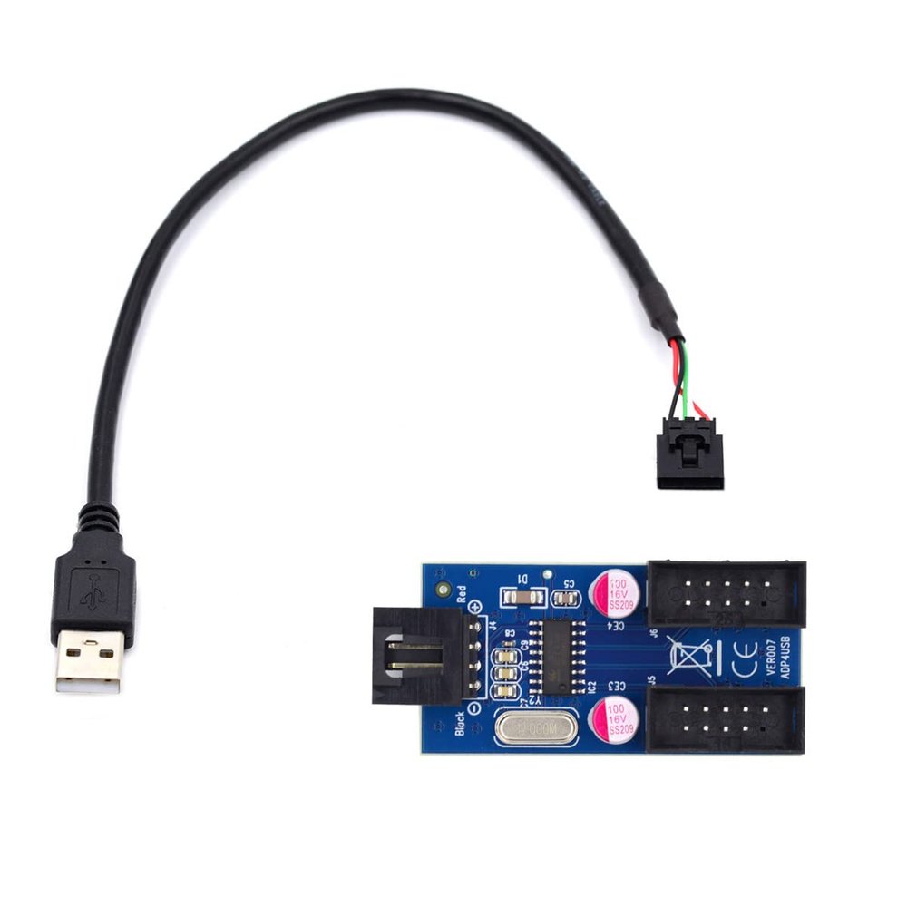CY USB 2.0 Motherboard Cable, Type-A USB 2.0 Header 1-to-2 Female Extension Splitter Hub Adapter