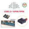 CY USB 2.0 Motherboard Cable, Type-A USB 2.0 Header 1-to-2 Female Extension Splitter Hub Adapter view 3