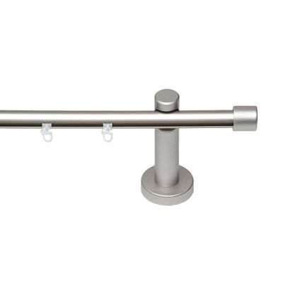 Garesa Kea Curtain Rod, 20 mm, Single-Track, Matte Chrome, 180 cm