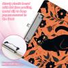 A4 Clipboard with Hanging Hook, Low-Profile Clip, and Double-Sided Black Cat & Floral Print view 3