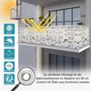NKADNB Balcony Privacy Screen 60 x 800 cm, Opaque, Windproof, UV-Resistant, Reinforced, for Railings, Patios & Gardens, Stone view 3