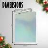 20 Foil Gift Tags, Silver and Iridescent, 6.4 cm view 2