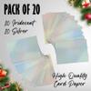 20 Foil Gift Tags, Silver and Iridescent, 6.4 cm view 4