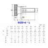 WILLWA DIN464/GB834 Knurled Screws with High Stepped Head, M3–M10 view 2