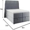 TRADA RONDA Box Spring Bed 160 x 200 cm with Storage Compartments and Topper, Gray view 4